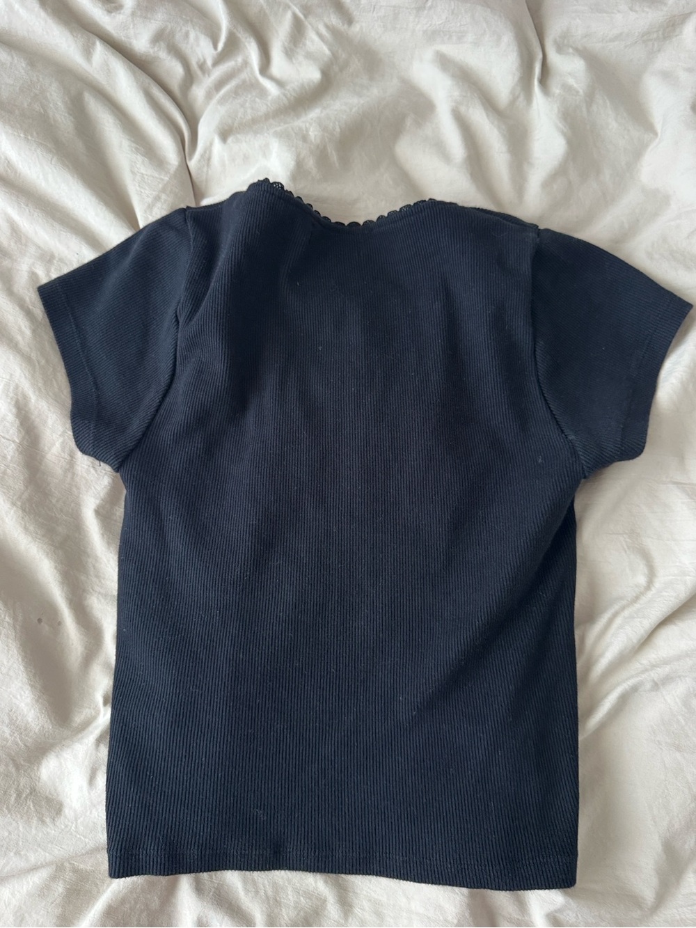 Motel Rocks Rada Top in Rib Black size M - Picture 4 of 4